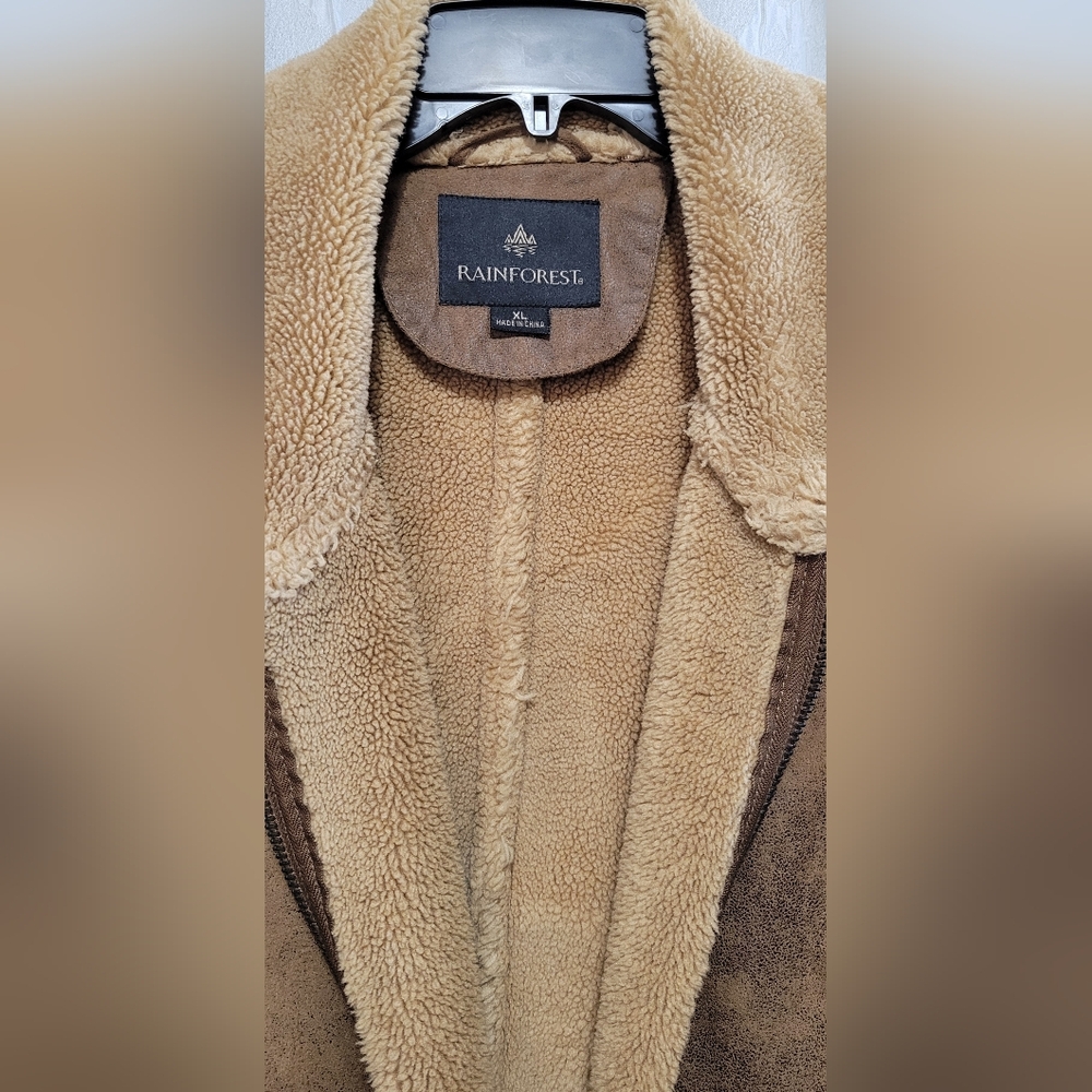 Rainforest | Aviator Bomber Jacket | Men's Faux Shearling-Lined Bomber Jacket - Picture 7 of 10